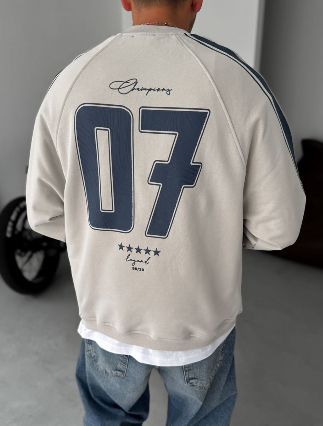 Cotton- sweatshirt - offwhite 0052