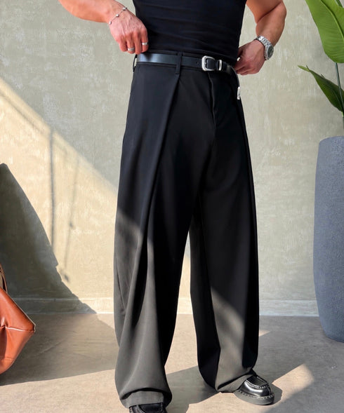 Wide Legs Trousers - (0208)
