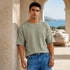 Oversized cropped cotton shirt - (0023)