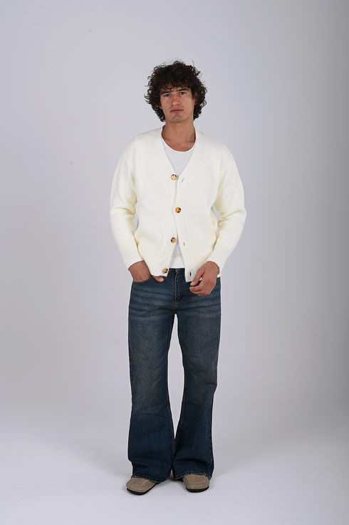 Relaxed Fit Knit Cardigan (W-0070)