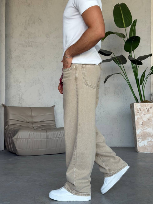 Relaxed Fit Jeans (P-0302) light beige