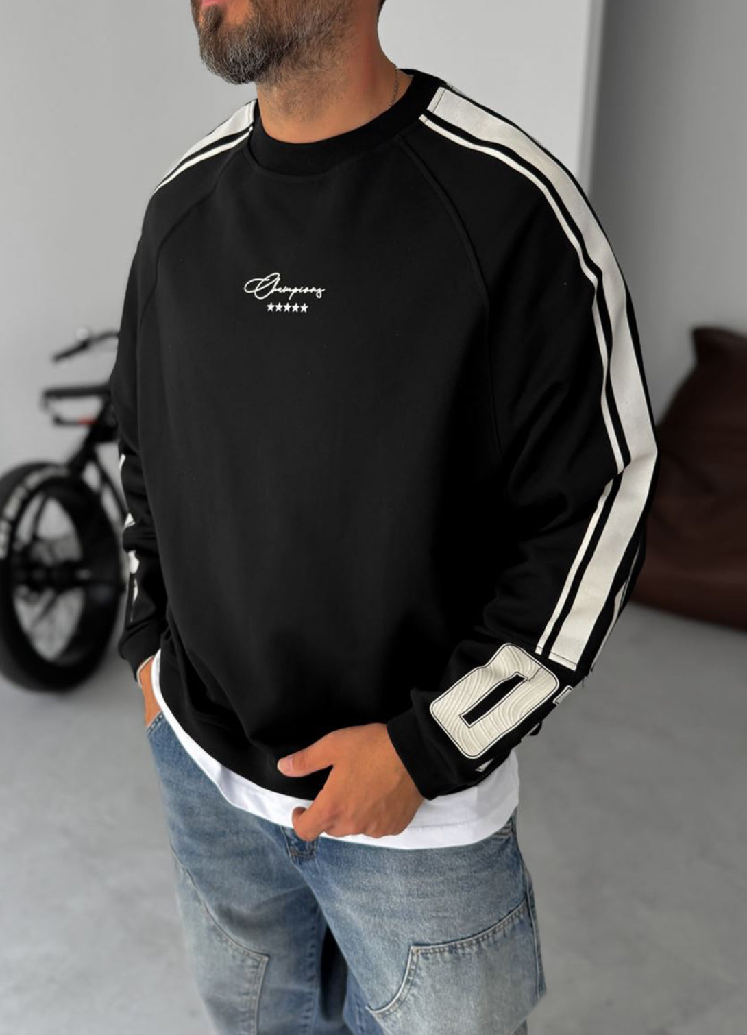 Cotton- sweatshirt / Balck 0052