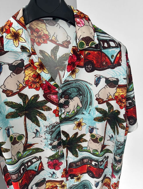 Tropical Graphic Resort Shirt – Summer Escape Edition - (0186)