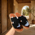 Suede Espadrille Slides – (0249)