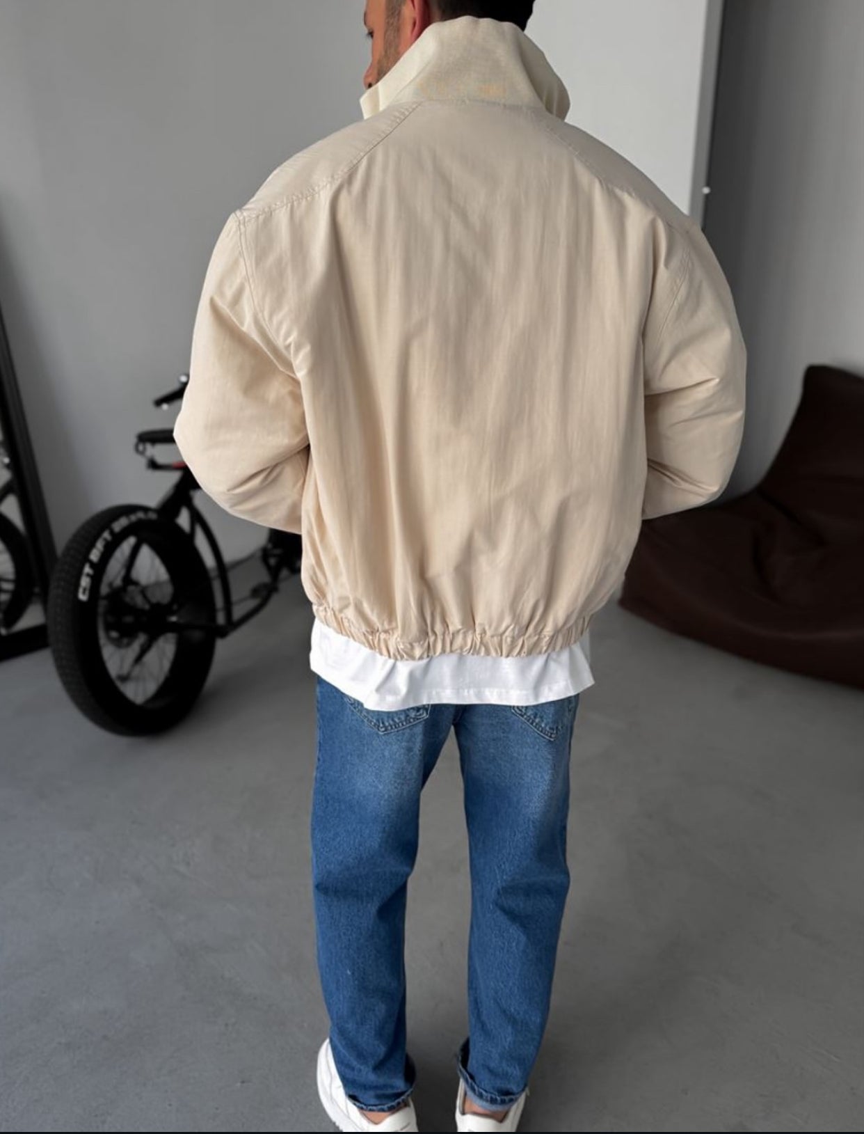 Stone bomber jacket / beige- 0055