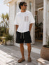 Gabardine Relaxed-fit shorts /(0226)/ black