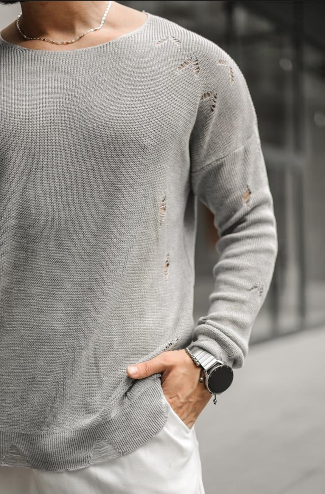 Knitwear oversized shirt - 0064