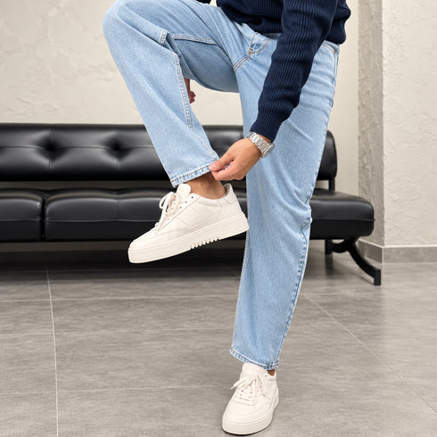 Premium Light-Wash Tapered Jean-(P-0316)