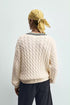ZARA Cable-Knit V-Neck Sweater (ZW-0014)