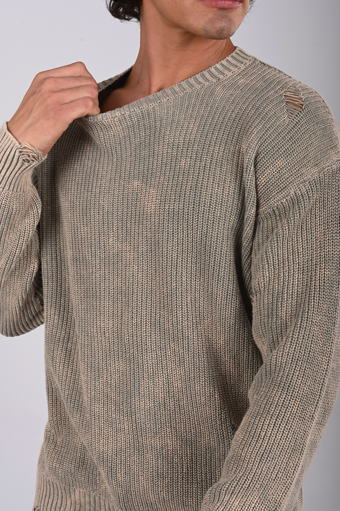 Knitwear oversized shirt (W-0061 )
