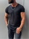 Premium Fitted Crew Neck T-Shirt – black - (0156)