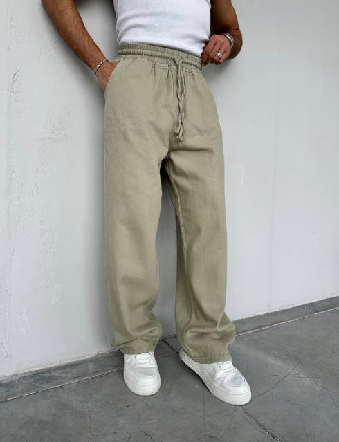 Relaxed Drawstring Gabrdine Pants / (0143)