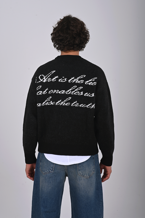 Art Life Knit Crew-Neck Sweater - (W-0327)