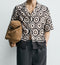 Zara-Geometric Jacquard Resort Shirt - ( 0299)