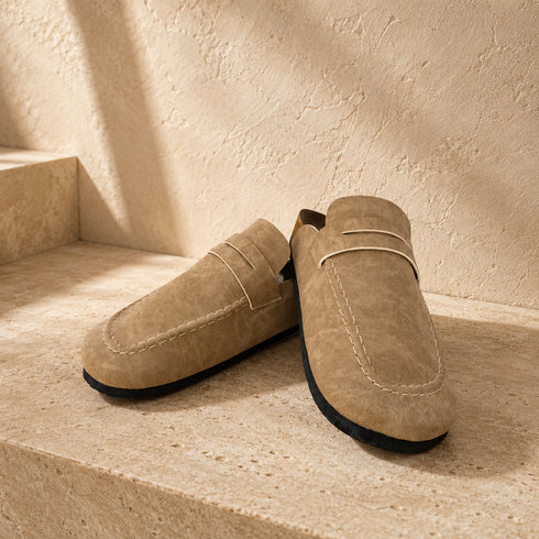 Premium Suede Mule Loafers - (0293)