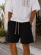 Gabardine Relaxed-fit shorts /(0226)/ black