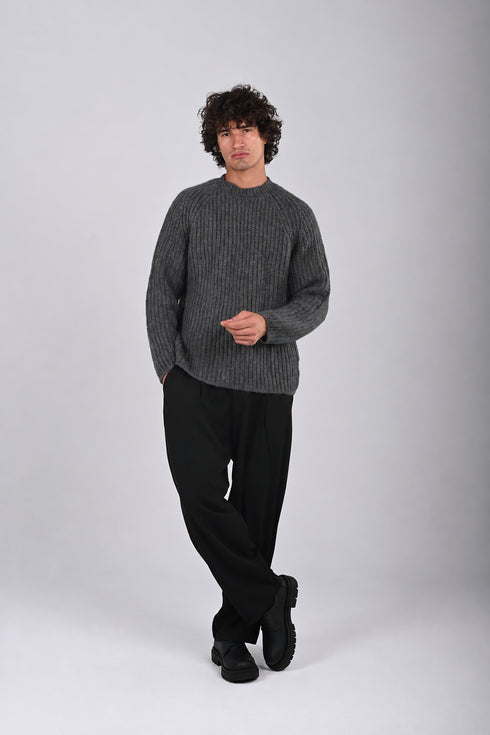 Chunky Knit Crew-Neck Sweater -(W-0326)