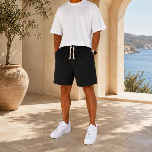 Linen Drawstring Shorts - (0263)