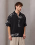 Abstract Print Relaxed Shirt – Black - (0184)