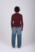 Textured Knit Crewneck Sweater- (W-0329)