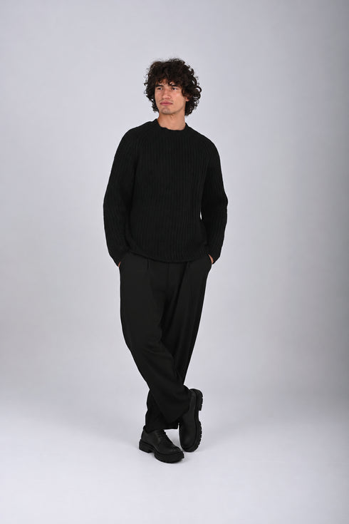 Chunky Knit Crew-Neck Sweater -(W-0326)