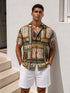 Tribal Print Shirt – Earth Tone Edition (0193)