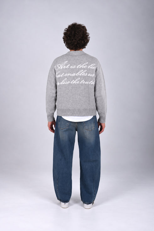 Art Life Knit Crew-Neck Sweater - (W-0327)