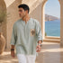 Şile Fabric Embroidered Shirt – Ivory (0202)