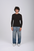 Textured Knit Crewneck Sweater- (W-0329)