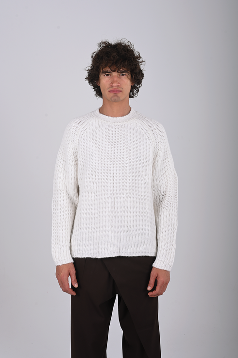Chunky Knit Crew-Neck Sweater -(W-0326)