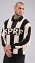 Contrast Knit Polo Sweater (W-0337 )