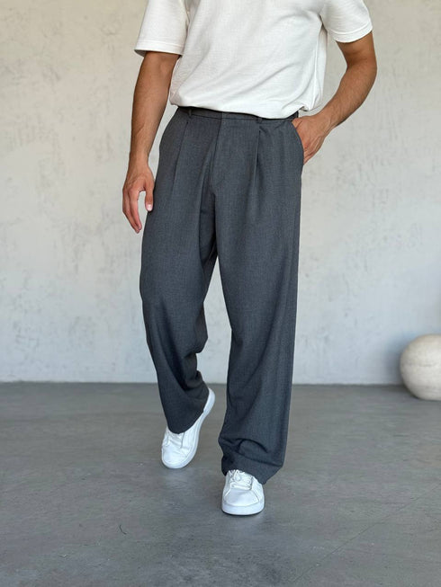 Classic Pleated Tailored Pants – (0146)