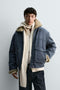 Zara Shearling-Collar Utility Jacket (ZW-0013)