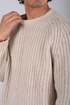 Chunky Knit Crew-Neck Sweater -(W-0326)