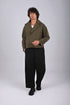 Double Breasted Crop Stamped Jacket - (W-0310)