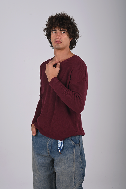 Knitwear oversized shirt (W-0062 )