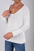 Textured V-Neck Knit Sweater - (W-0058)
