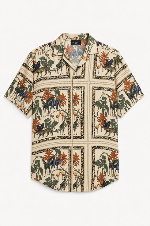 Safari Print Shirt – Sand Edition - (0190)