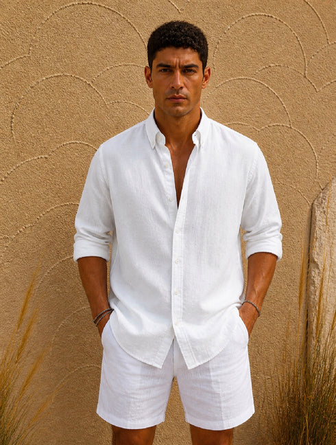 Linen Relaxed Shirt – (0124)