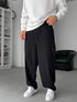 Relaxed Drawstring Summer Pants – black 0125