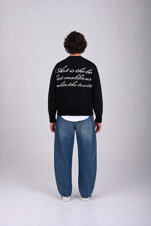Art Life Knit Crew-Neck Sweater - (W-0327)