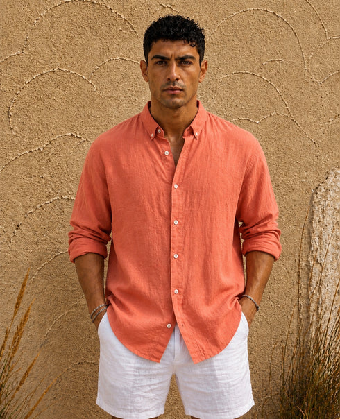 Linen Relaxed Shirt – (0124)