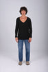 Textured V-Neck Knit Sweater - (W-0058)