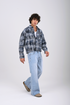 Oversized Plaid Overshirt (W-0325)