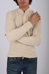 Ribbed Knit Henley Sweater -(W- 0323)