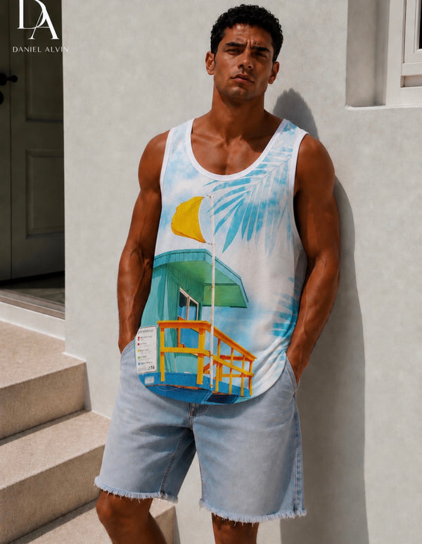 Yellow flag tank-top - (0224)