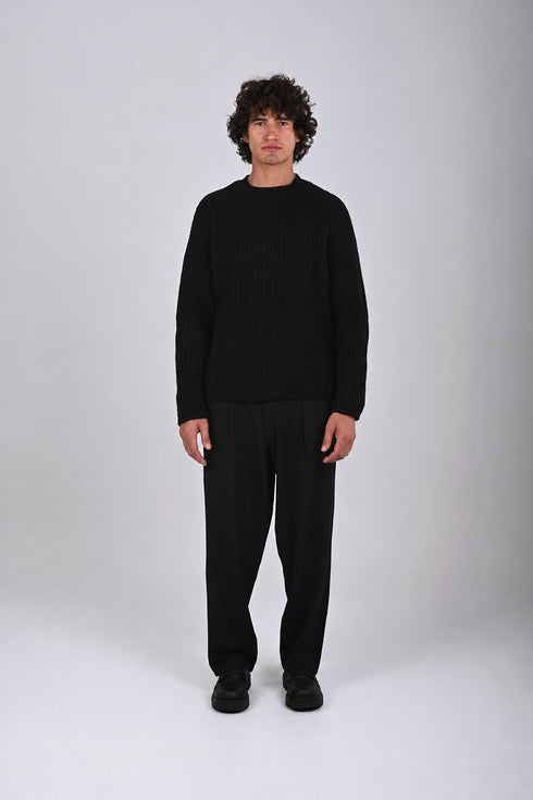 Chunky Knit Crew-Neck Sweater -(W-0326)