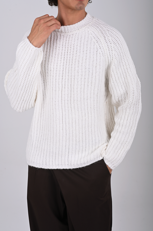 Chunky Knit Crew-Neck Sweater -(W-0326)