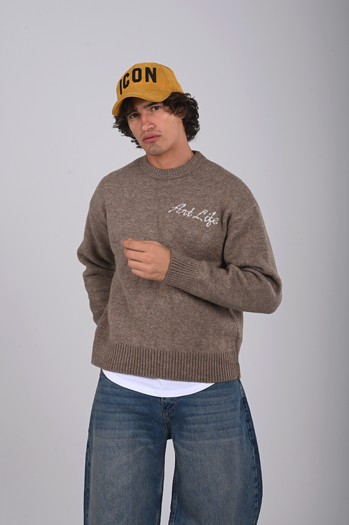 Art Life Knit Crew-Neck Sweater - (W-0327)
