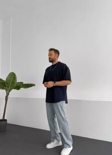 Navy Blue Basic T-Shirt